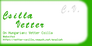 csilla vetter business card